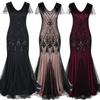 Vestido de Lentejuelas Transfronterizo de Amazon Vestido Gatsby Vintage talla grande Vestido de Fiesta de Banquete