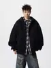Moletom de Design de Nicho Retrô Americano Versátil Solto Simples Jaqueta com Rebite Moletom Casual Estiloso Masculino Homens