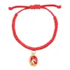 Tao 2026 Ano do Cavalo Pulseira de Corda Vermelha Tendência Nacional Pulseira Vermelha Pulseira Trançada Feita à Mão DIY Ano do Zodíaco Pulseira de Corda Vermelha
