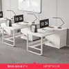 Escritorio de oficina simple y moderno con cajones, escritorio para computadora, estación de trabajo de oficina, muebles de oficina comerciales