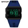 Reloj electrónico multifuncional, luminoso, resistente al agua, con alarma y cronógrafo para estudiantes, con pantalla única cuadrada, creativo y de gran venta para hombres y mujeres.