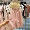 Pantalones casuales de verano para niñas, pantalones harén elegantes y modernos de estilo coreano para niños, pantalones holgados y finos tipo linterna de calabaza