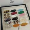Estilo coreano marca de ouro FRANÇA acetato Oval tamanho pequeno hairpin blogger mesmo estilo franja clipe lado cabelo quebrado clipe bico de pato