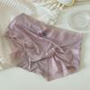 "Es difícil calmarse" [Comodidad] Mascarilla Ropa Interior para Mujer Verano Seda de Hielo Sexy Sin Marcas Calzones de Cintura Media para Mujer