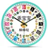 Reloj de Pared para Aula de Jardín de Infancia Reloj de Trabajo y Descanso para Estudiantes de Primaria en Casa Reloj de Pared de Cuarzo Reloj de Dibujos Animados para Niños Reloj de Reconocimiento para Educación Temprana