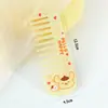 Peine para el Cabello con Estampado de Dibujos Animados de Macaron, Alto Atractivo Estético, Estilo Femenino, Peine de Dientes Anchos, Portátil, Cabello Suave, Sin Enredos, Peine Pequeño