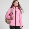 Jaqueta Shell para Montanhismo ao Ar Livre Outono e Inverno Masculina e Feminina Impermeável Corta-vento Casaco Shell com Lã para Caminhada Montanhismo