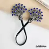 Torcedor de cabelo com strass de pavão para mulheres, novo estilo de prendedor de coque preguiçoso, acessório de cabelo para a parte de trás da cabeça, acessório de cheongsam, ornamento de cabelo