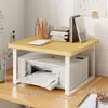 Soporte para Impresora Estante para Escritorio de Oficina Capa Elevadora de Escritorio Soporte en Capas Organizador de Estación de Trabajo para Fotocopiadora