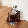 Bolsa transversal de ombro único feminina 2026 nova estilosa grande capacidade design de nicho retro para o dia a dia bolsa tote