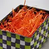 Caixa de Doces para Casamento Escovada, Papel Picado de Ráfia, Caixa de Presente para Natal e Dia dos Namorados, Enchimento de Caixa Vermelha, Atacado