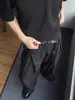Moda Coreana Pantalones de Pierna Ancha con Pliegues Tridimensionales Diseño Holgado Pantalones Casuales Elegantes para Hombre Marca de Moda Caída