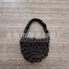 Bolsa Mini de Ponto Bolsa Transversal Feita à Mão Gancho de Mão Bolsa de Lã DIY Acessórios de Joia Bolsa com Pingente de Boneca