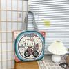 Estilo étnico lona saco grande de lado único jacquard bordado elefante bolsa bolsa de ombro versátil animal padrão bolsa das mulheres
