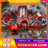 Castillo inflable grande para exteriores, trampolín para niños, red de escalada, tobogán, barrera de tierra roja, laberinto, parque, fabricantes