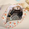 Nova Bolsa Cosmética Doce Particionada para Armazenamento Bolsa de Higiene Floral de Alta Qualidade Bolsa Pequena Floral Portátil para Viagem