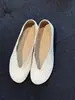 Versão em pele de ovelha~Sapatos baixos versáteis estilo francês para mulheres, sem cadarço, sola macia, sapatos simples e delicados para caminhar