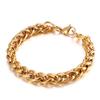 Colar de quilha masculino estilo hip-hop europeu e americano, joias de aço inoxidável, pulseira O simples de personalidade em estoque no atacado