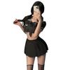 Xianyi Lencería Sexy Apasionada Sin Quitarse Atuendo de Estudiante Uniforme Sexy de Juego de Rol Conjunto de Tentación Sexy 536 Deseo Puro