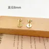 Pendientes de Tachuela Redondos Planos de Metal Color Oro 18K14K Chapado Conservación del Color Soporte para Bobina de Mosquito Clip para Oreja Almohadilla Anti-Dolor Pendientes de Tachuela DIY Clips para Oreja