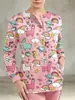 Ropa de Trabajo de Manga Larga con Dibujos Animados para Salón de Belleza Europeo y Americano Amazon, Uniformes Quirúrgicos para Personal Médico, Uniformes de Trabajo Unisex