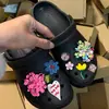 Nuevos Encantos para Zapatos Crocs Estilo Ins de Gama Alta Flor Dopamina Hebillas de Zapatos Lentejuelas Bordadas Hebilla Decorativa DIY Accesorios