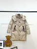 Calidad Europea de Alta Gama marca m Estilo Mismo que Tiktok Longitud Media 90% Plumón de Ganso Blanco Chaqueta de Plumón Holgada para Mujer