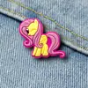 Interesante Insignia Broche de Dibujo Animado Pony Mochila Bolso Escolar Decoración Bolsas de Lona Accesorios Goma Suave Pin de Broche Lindo