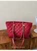 Nova bolsa tote grande elegante com padrão de diamante 2026, bolsa de ombro para o dia a dia feminina, bolsa de mão para o trabalho, bolsa tote, design de nicho
