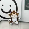 Llavero Divertido de Gato Lucifer Colgante de Peluche Creativo Gatito Bizco Adorno Colgante para Bolso Muñeco para Agarrar
