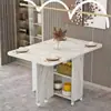 Mesa de Jantar Dobrável Simples Pequeno Apartamento Uso Doméstico Mesa de Jantar Extensível Mesa de Comer Móvel Para Quartos de Aluguel