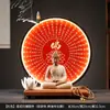 Nuevo anillo de lámpara estilo chino estatua de Buda Sakyamuni decoración de cerámica quemador de incienso de reflujo creativo decoración Zen para entrada de sala de estar