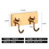 Ganchos de Acero Inoxidable sin Clavos de Múltiples Filas Transfronterizos con Adhesivo Fuerte para Cocina y Baño, Ganchos de Pared sin Clavos, Ganchos de Pared Adhesivos sin Rastro