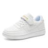 Sapatos Infantis Estudantes 2025 Primavera e Outono Novos Tênis Esportivos para Meninos Malha Respirável Solado Macio Sapatos Brancos para Meninos