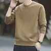 Moletom Masculino de Alta Qualidade, Camiseta de Algodão com Manga Longa Tendência Outono, Calça Masculina Versátil, Jaqueta Casual, Blusa Masculina Jovem