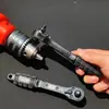Llave de Portabrocas para Taladro Eléctrico Ahorradora de Esfuerzo de Dos en Uno Trinquete Desmontaje/Montaje Rápido Ferretería Mecánica Multifuncional Fácil de Usar Duradera