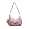 Bolso de Hombro de Invierno Estilo Coreano Retro Artístico Lazo Bolso de Mujer Moderno Fresco Casual Bolso Tote Cruzado