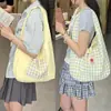 Ins Coreano Nuevo Llegado Perezoso Dulce Cuadros Primavera/Verano Delgado Hombro Bolsa de Compras Casual Viaje Diario Bolso Chaleco
