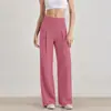 Pantalones de Yoga de Pierna Recta de Secado Rápido Levantamiento de Glúteos Melocotón Adelgazantes Favorecedores Pierna Ancha Ropa Exterior Deportiva Fitness Pantalones de Yoga para Mujer Cintura Alta