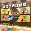 Treinamento de Idioma Inglês Criação de Ambiente de Sala de Aula Tema de Jardim de Infância Decoração de Parede Finalizada Trabalho em Quadro de Feltro Adesivos