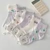 Meias Infantis Primavera Verão Estilo Fino Meias Infantis Malha Respirável Coelho Fofo Renda de Bebê Meias Princessa Meia-Calça