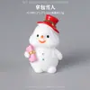 Nuevo Muñeco de Nieve de Navidad Micro-Paisaje Bonsái Resina Accesorios Escena de Nieve Adornos Regalos de Navidad Suministro Transfronterizo