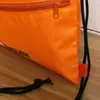 Mochila com Cordão e Bolso com Zíper Poliéster Bolsa Mochila Cordão Outdoor Basquete Futebol Bolsa de Armazenamento Duas Alças de Ombro Nylon Bolsa de Tecido com Cordão