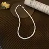 Collar de Perlas Naturales Pan al Vapor de 5 mm Cadena para Clavícula de Temperamento Combinable de Alta Calidad Cadena de Plata 925 Regalo Collar de Perlas de Agua Dulce de Alta Calidad