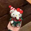Nuevo Colgante de Bolsillo de Gatito Árbol de Navidad Muñeco de Peluche de Dibujos Animados Llavero de Hello Kitty Accesorio de Regalo