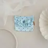 Cartera tipo monedero plegable de satén estilo dulce de nicho con volantes encaje tarjetero estilo lunares almacenamiento para cambio llaves cartera