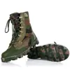 Botas de Combate de Alta Caña Camufladas de Panamá de Gran Tamaño Transfronterizas, Botas Tácticas de Senderismo para Exteriores, Resistentes al Desgaste, Transpirables, Zapatos de Senderismo Cómodos