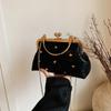 Bolsa Portátil Única de Diseño de Nicho Exquisita de Gama Alta Super Popular para Mujer Bolso de Pinza tipo Concha de Lujo Ligero de Gama Alta
