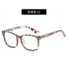 Gafas planas antiblue light bestseller transfronterizas para mujer con bisagras de metal, montura de gafas cuadrada de moda 8082