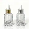 Botella gotero Volcano Bottom de 30 ml Botella de Aceite Esencial para Cuidado del Cabello Botella Vacía de Alta Gama de 50 ml Botella dispensadora de Vidrio para Producto de Cuidado de la Piel